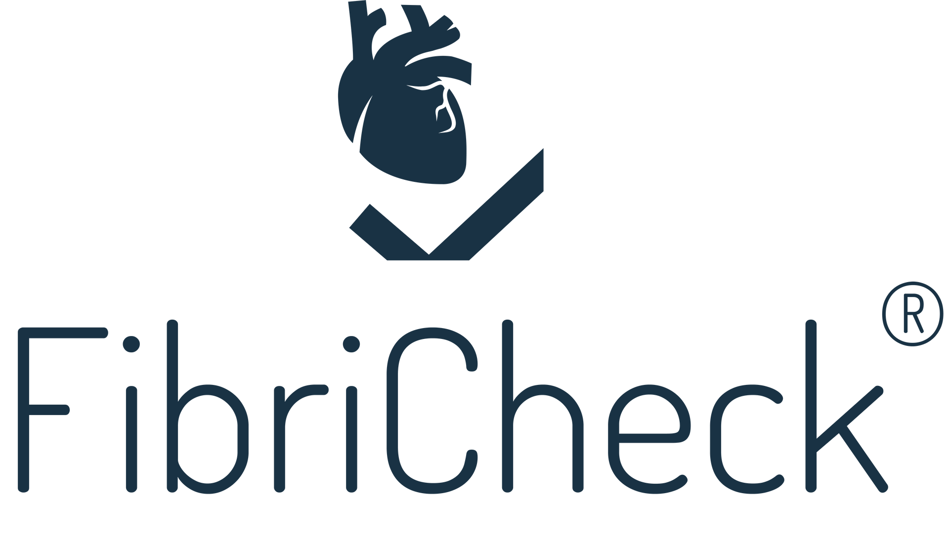 Logo with brand name dark blue