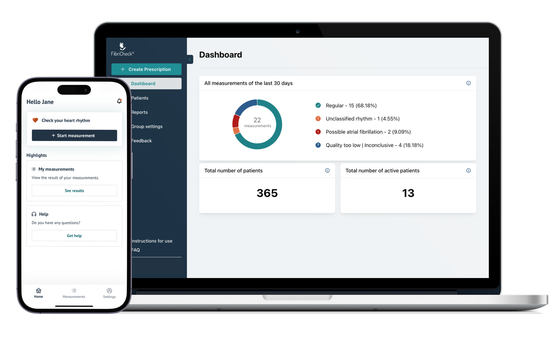 FibriCheck Portal and App