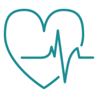heart rhythm measurement green icon