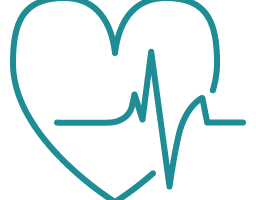 heart rhythm measurement green icon