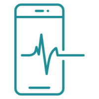 measure with smartphone green icon