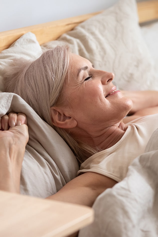 woman waking up