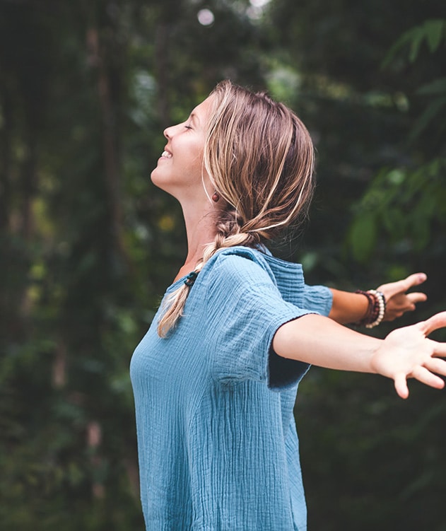 woman enjoying life