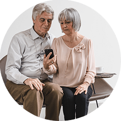 Older couple using FibriCheck